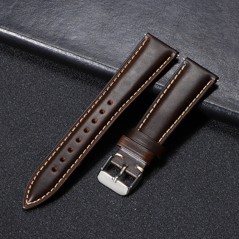 Vintage Oil-waxed Full-grain Leather Watch Strap photo 3