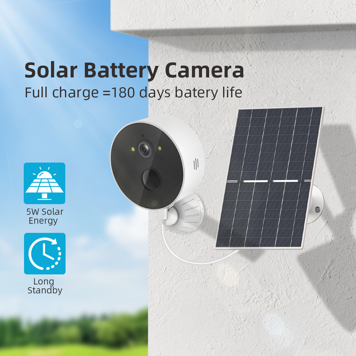 Solar Cell Monitoring Camera Outdoor Low Power Consumption photo 1