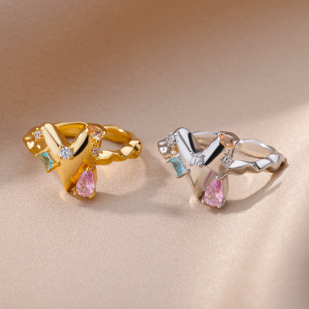 Zircon Niche Fashion, Heart-shaped Ring, Light Luxury Jewelry photo 7