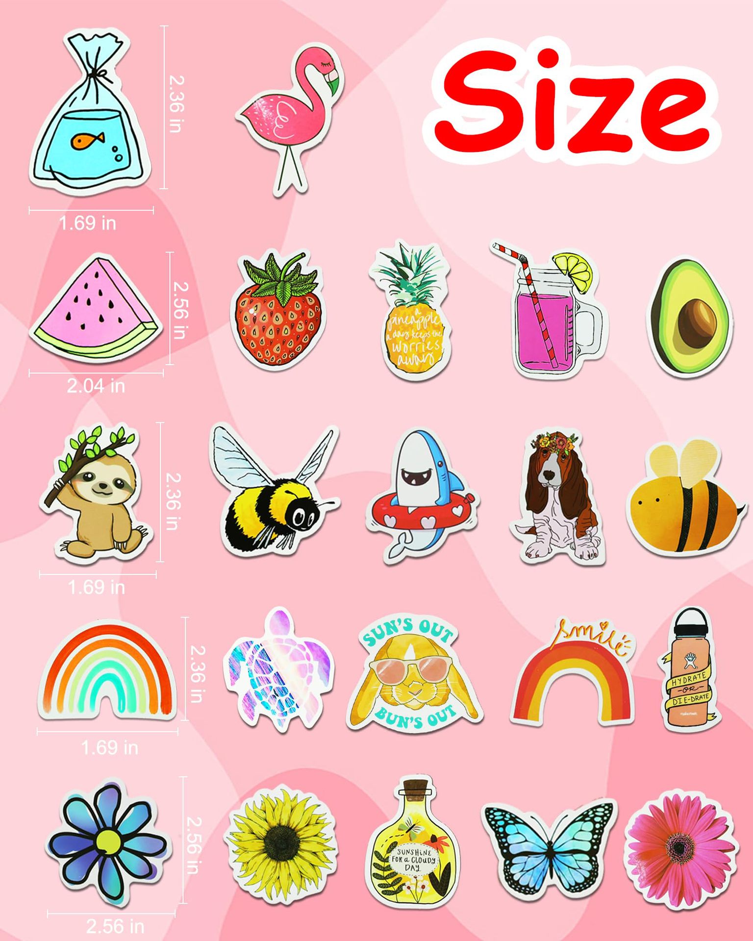 200 Pieces Style Stickers DIY Decorative Luggage Notebook Waterproof Label photo 3
