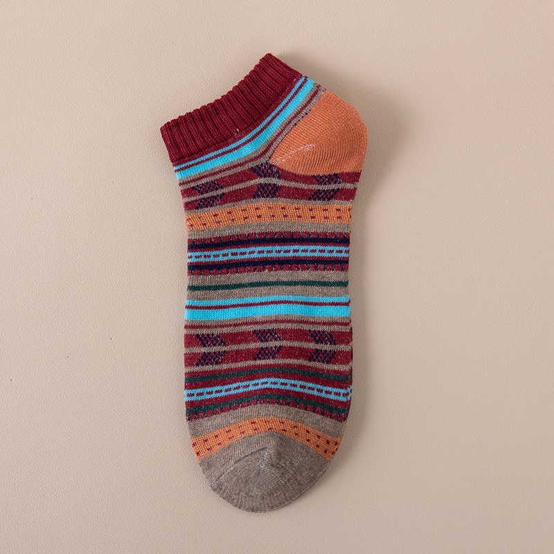 Mens Socks Harajuku-style Ankle Socks With Ethnic Patterns photo 8