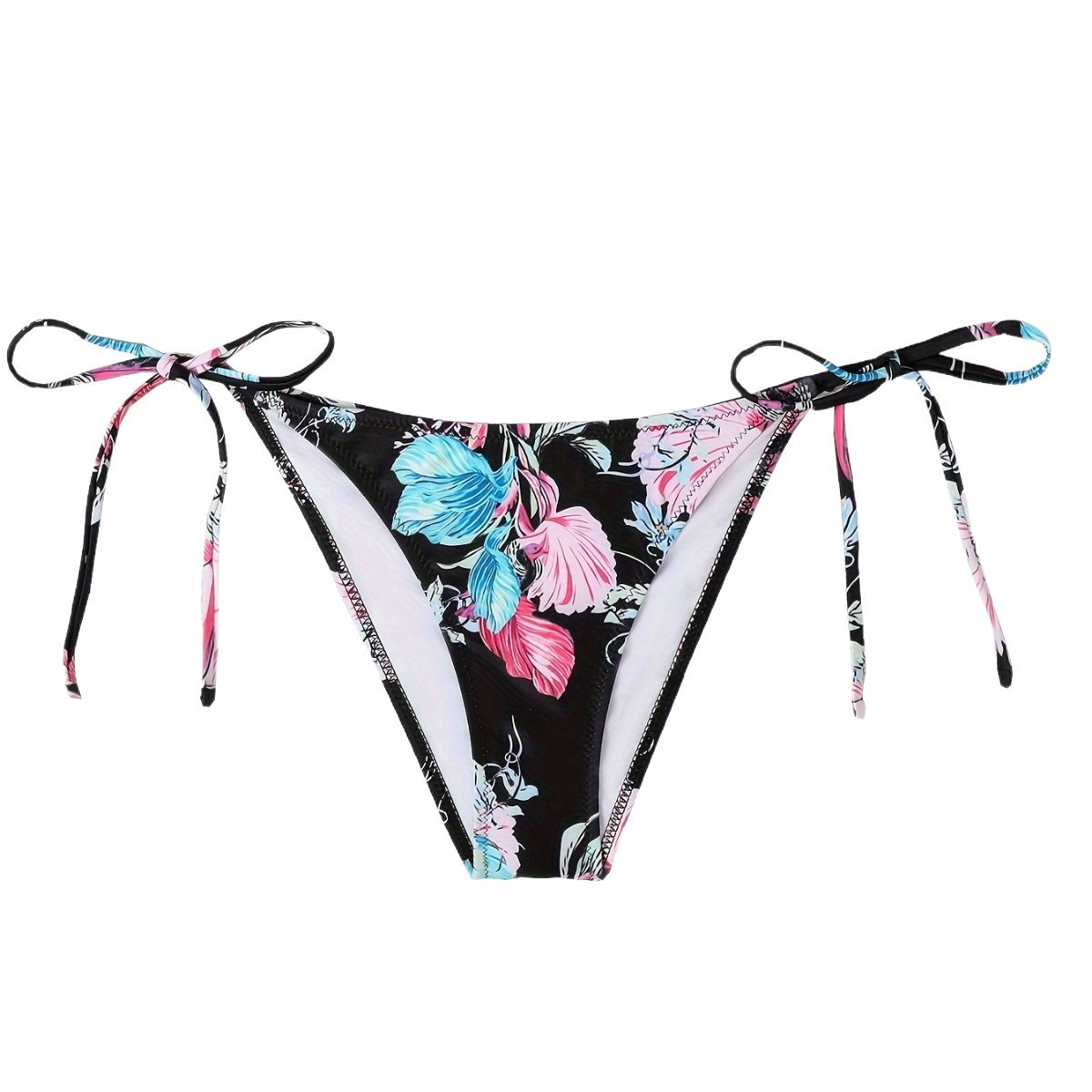 Sexy Strappy Two-piece Floral-print Swim Trunks In Multiple Patterns photo 2