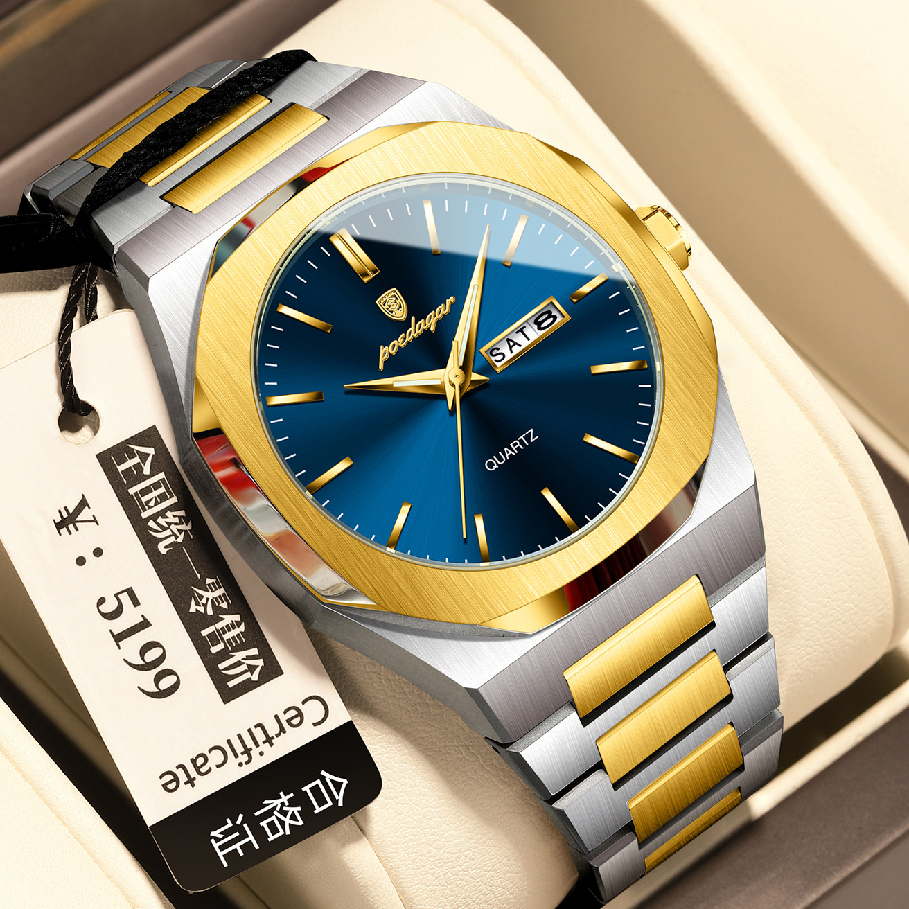 Men's Waterproof Luminous Quartz Watch photo 1