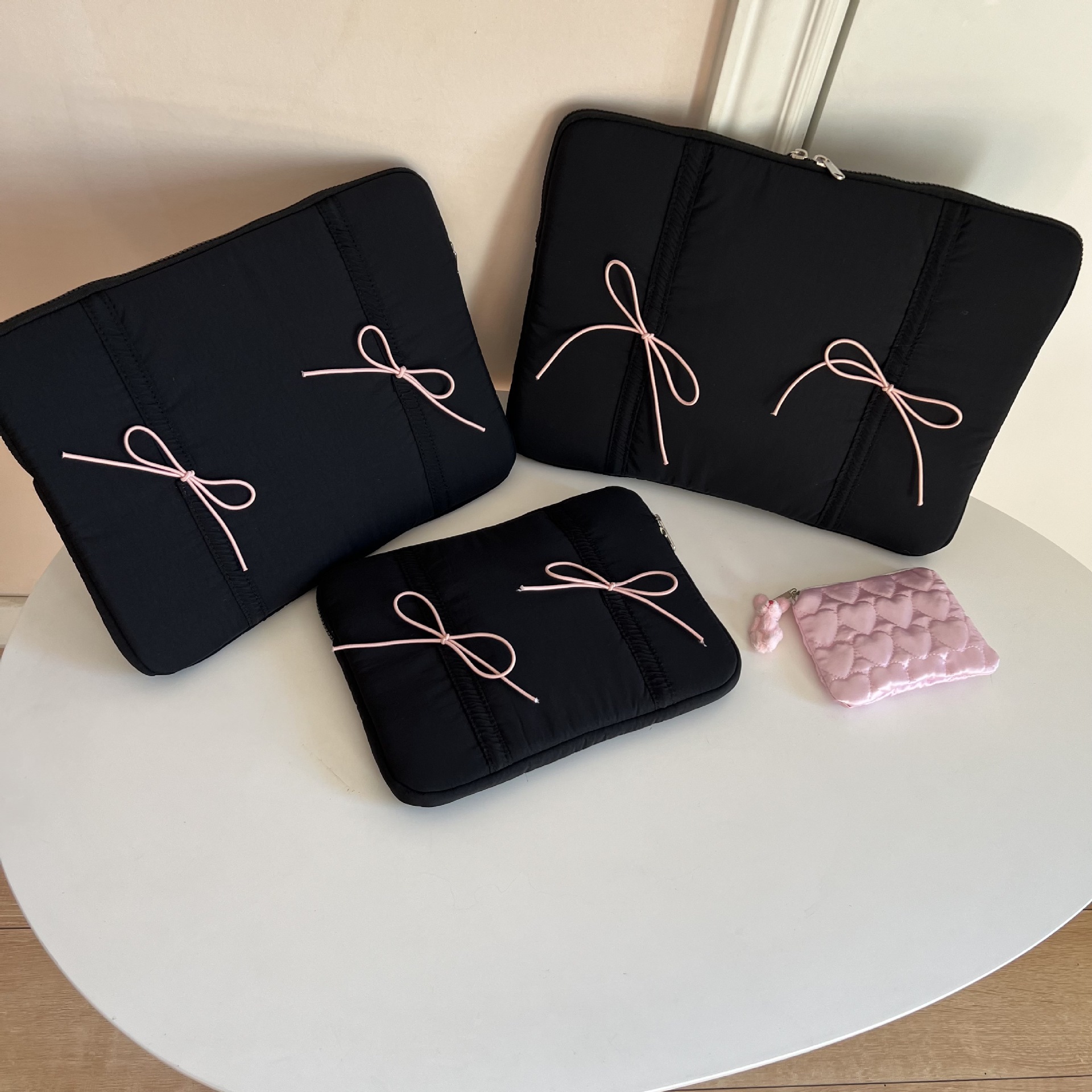 Tablet PC Bag Elastic Lace Bow Laptop Sleeve photo 2