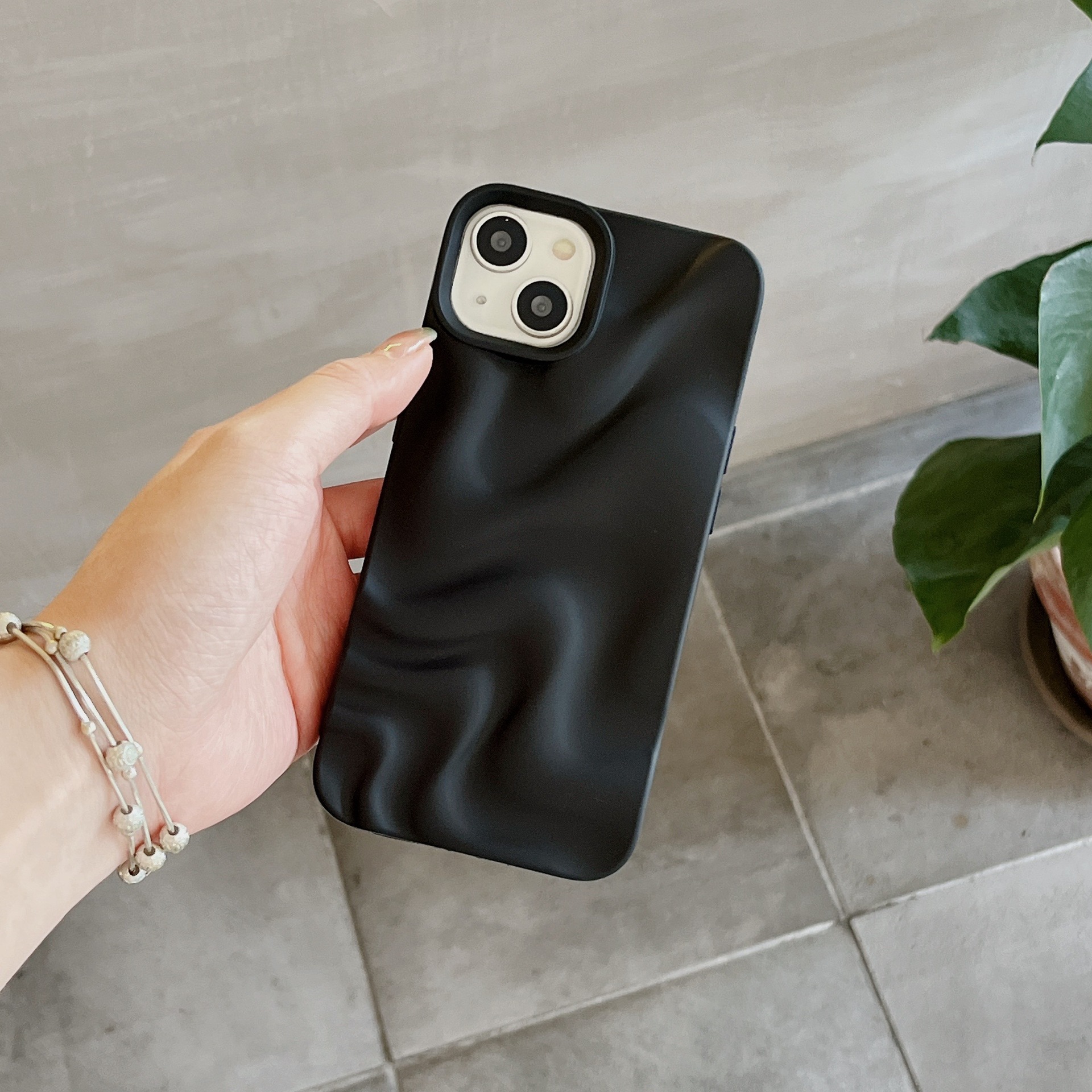 Pleated Water Ripple Solid Color Electroplated Drop-resistant Soft Shell photo 7