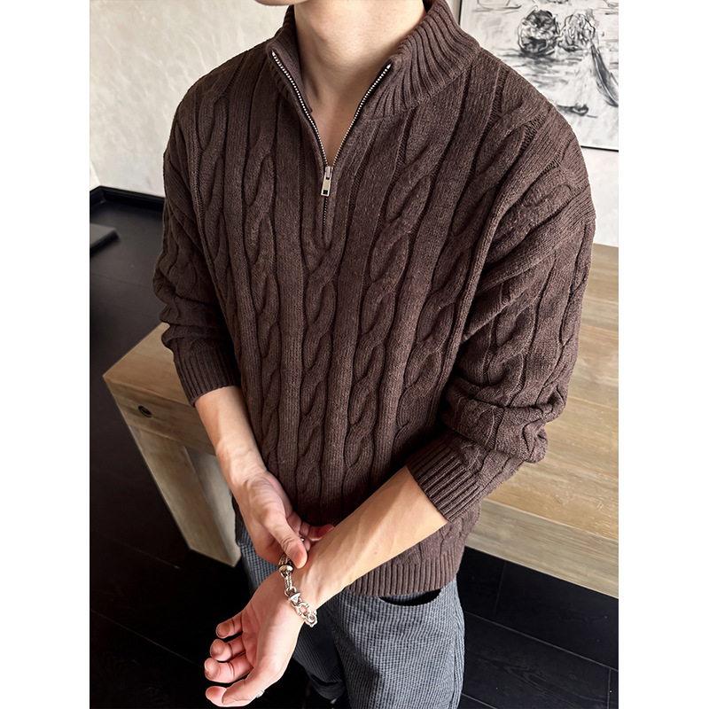 Men's Textured-knit Sweater With A Preppy Old-money Vibe photo 7