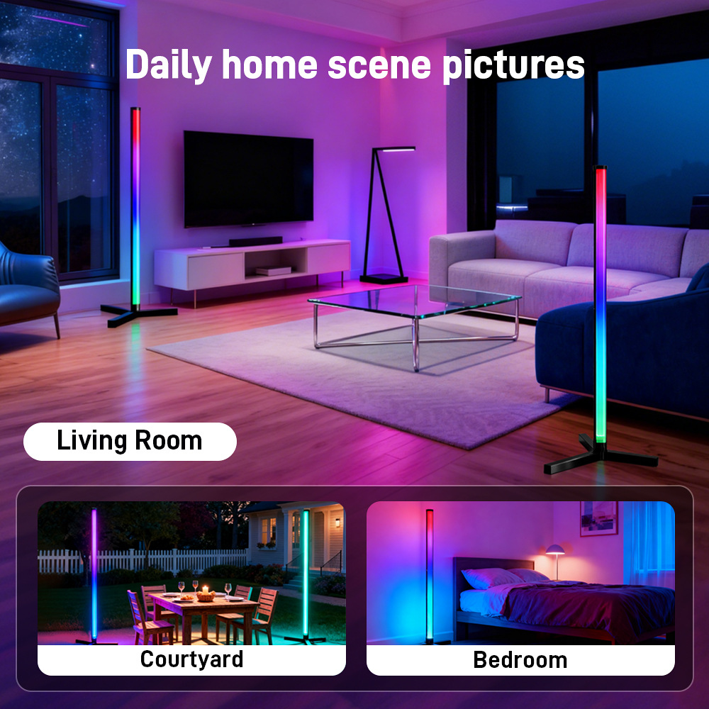 RGB Living Room Floor Bedroom Bedside Lamp With A High-end Ambiance photo 1
