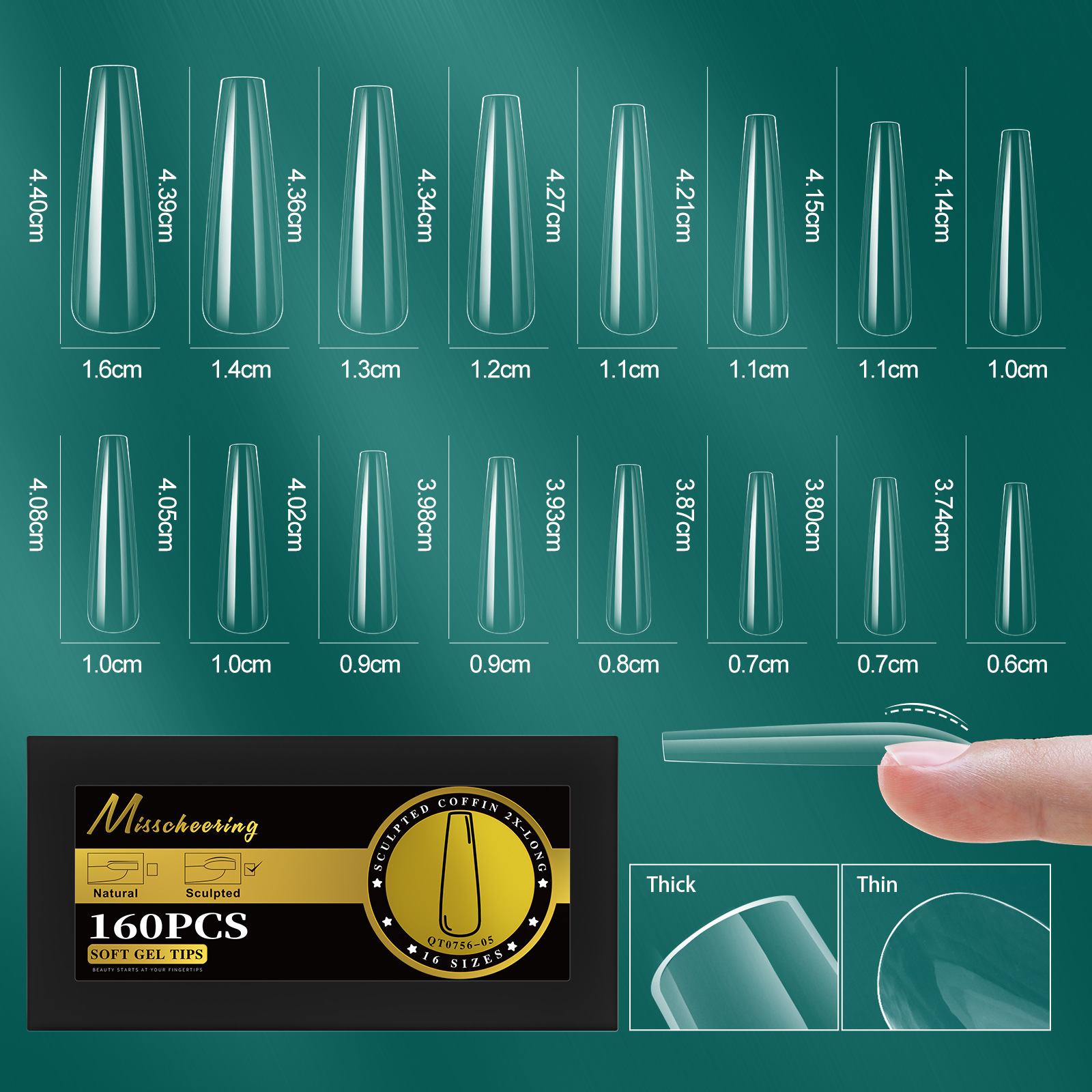 Arched Half-matte False Nails In A Boxed Set Seamless Design photo 4