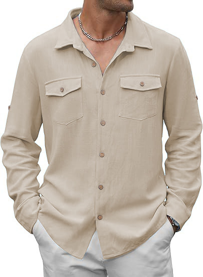 Men's Spring And Autumn Casual Long-Sleeved Shirt photo 7