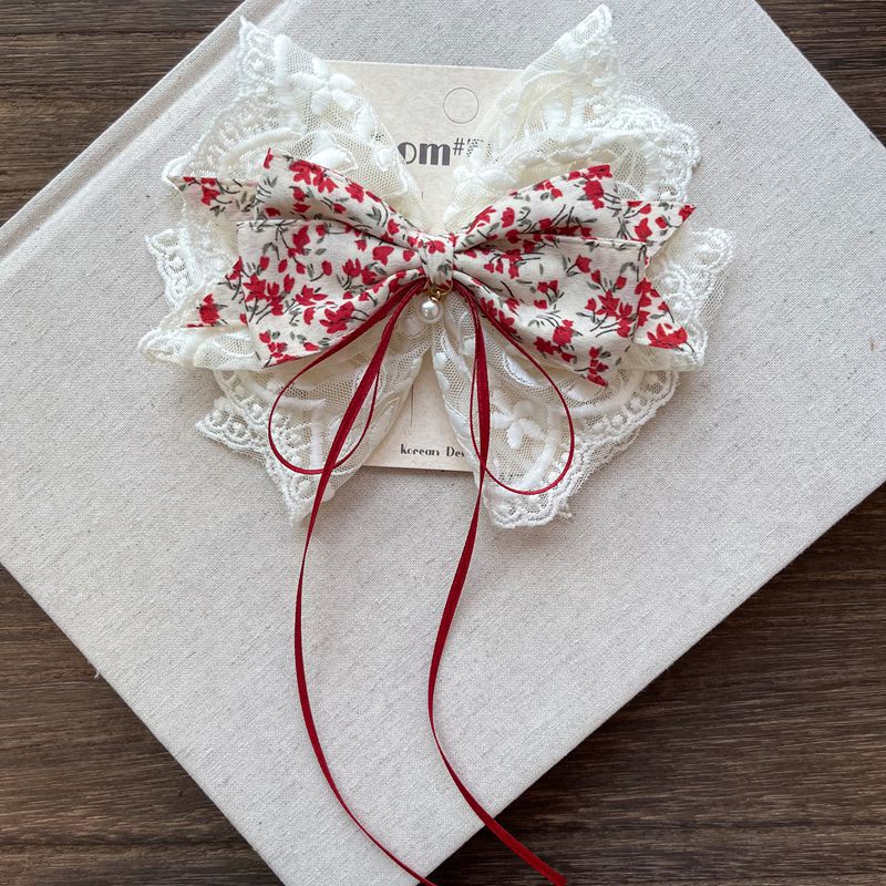 Bow Hair Clip For Girls Princess-Style Fabric photo 4