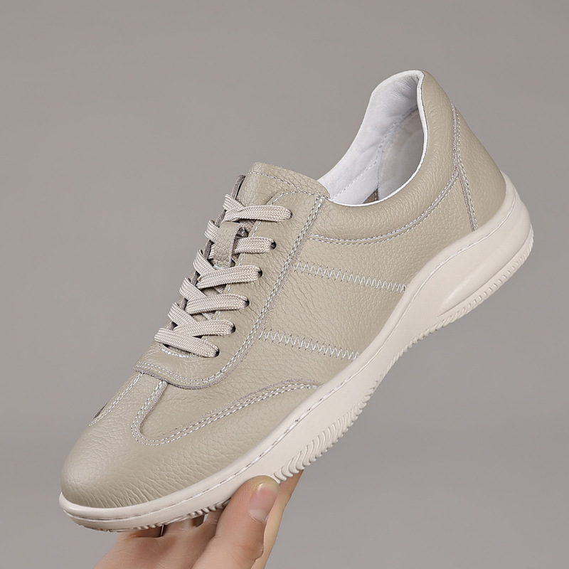 Mens Casual Leather Shoes Breathable Genuine Leather Shoes For Men photo 3