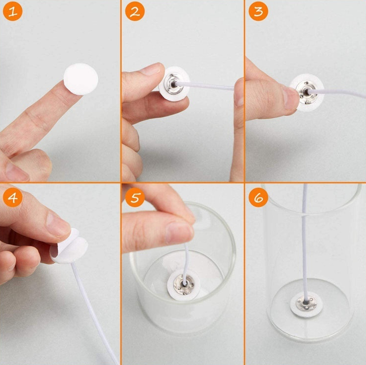 Candle Lamp Wick Sticker Foam Double-sided Fixed Glue Candle Base Round Adhesive photo 2