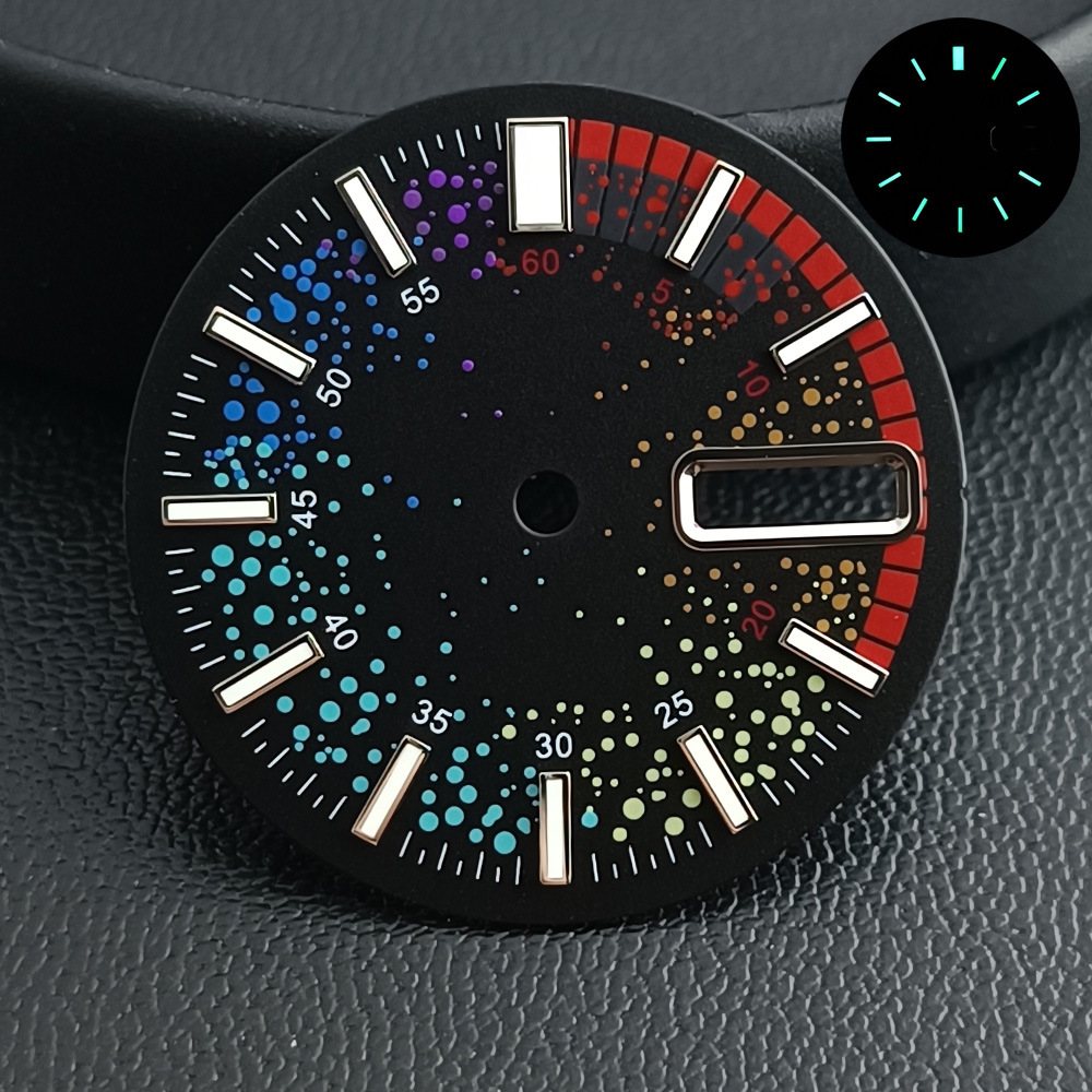 Rainbow Dial Mechanical Movement Watch Dial Replacement Part photo 7