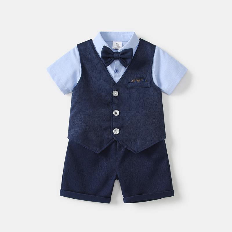New Summer Thin Short-sleeve Outfit For Baby Boys photo 1