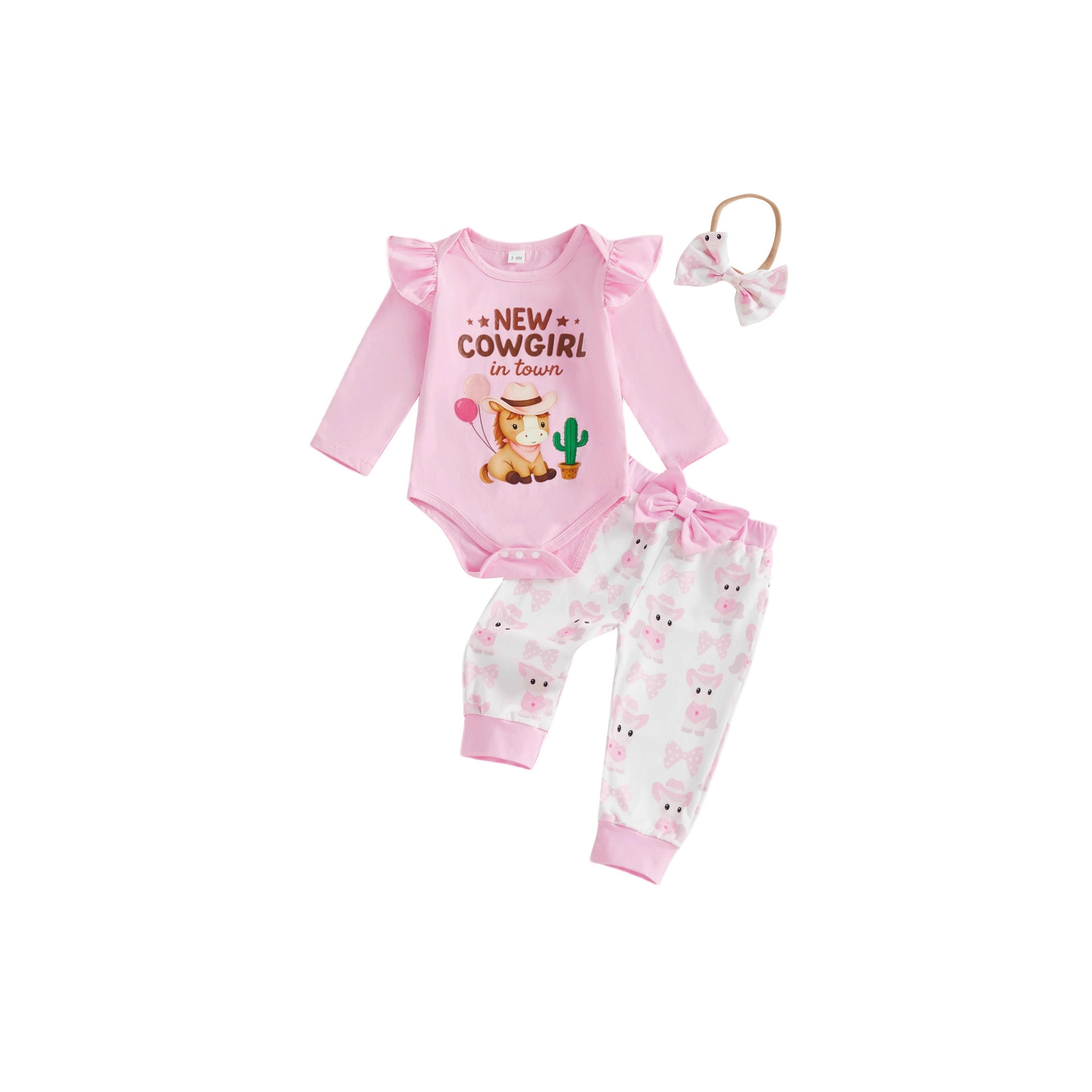 Girls' Newborn 3-Piece Romper Set photo 1