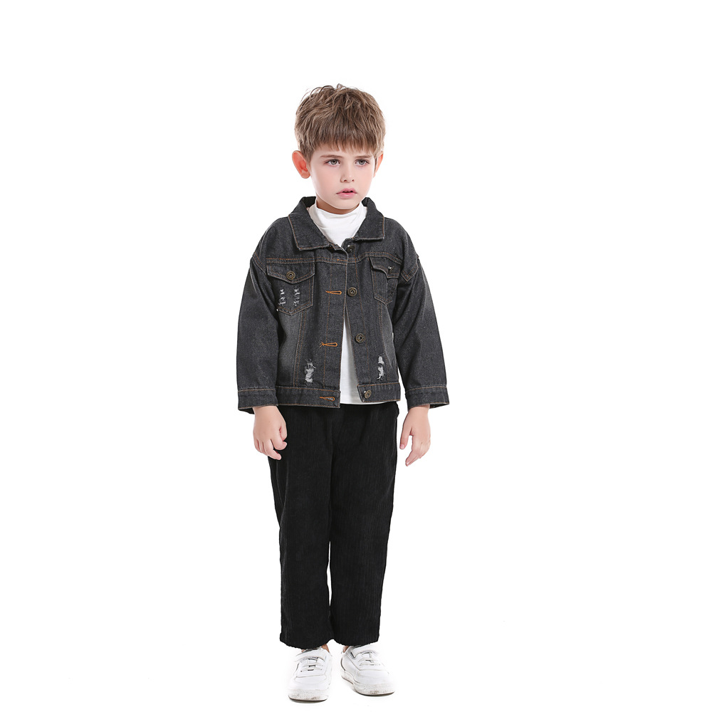 Spring Autumn New Style Casual Ripped Jacket For Boys And Girls photo 7
