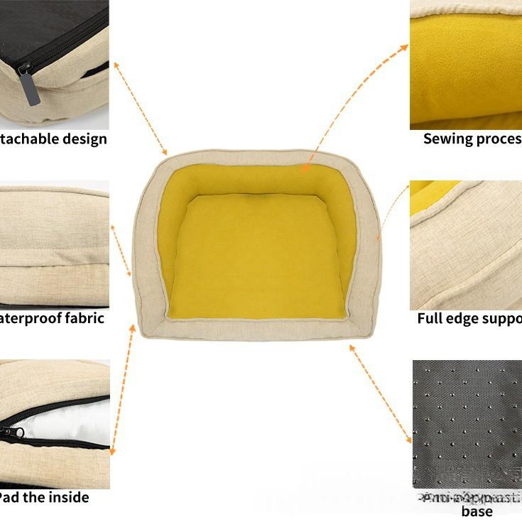 Pet Bed Orthopedic Dog Lounger Spine Supporting Cat And Dog Kennel photo 3