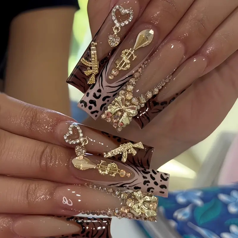 Bow-knot Flower Wearable Nail Tips Fake Nails photo 1