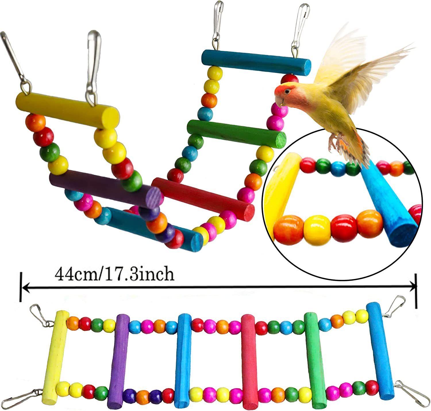 7PCs Parrot Toys Bird Cage Accessories photo 4