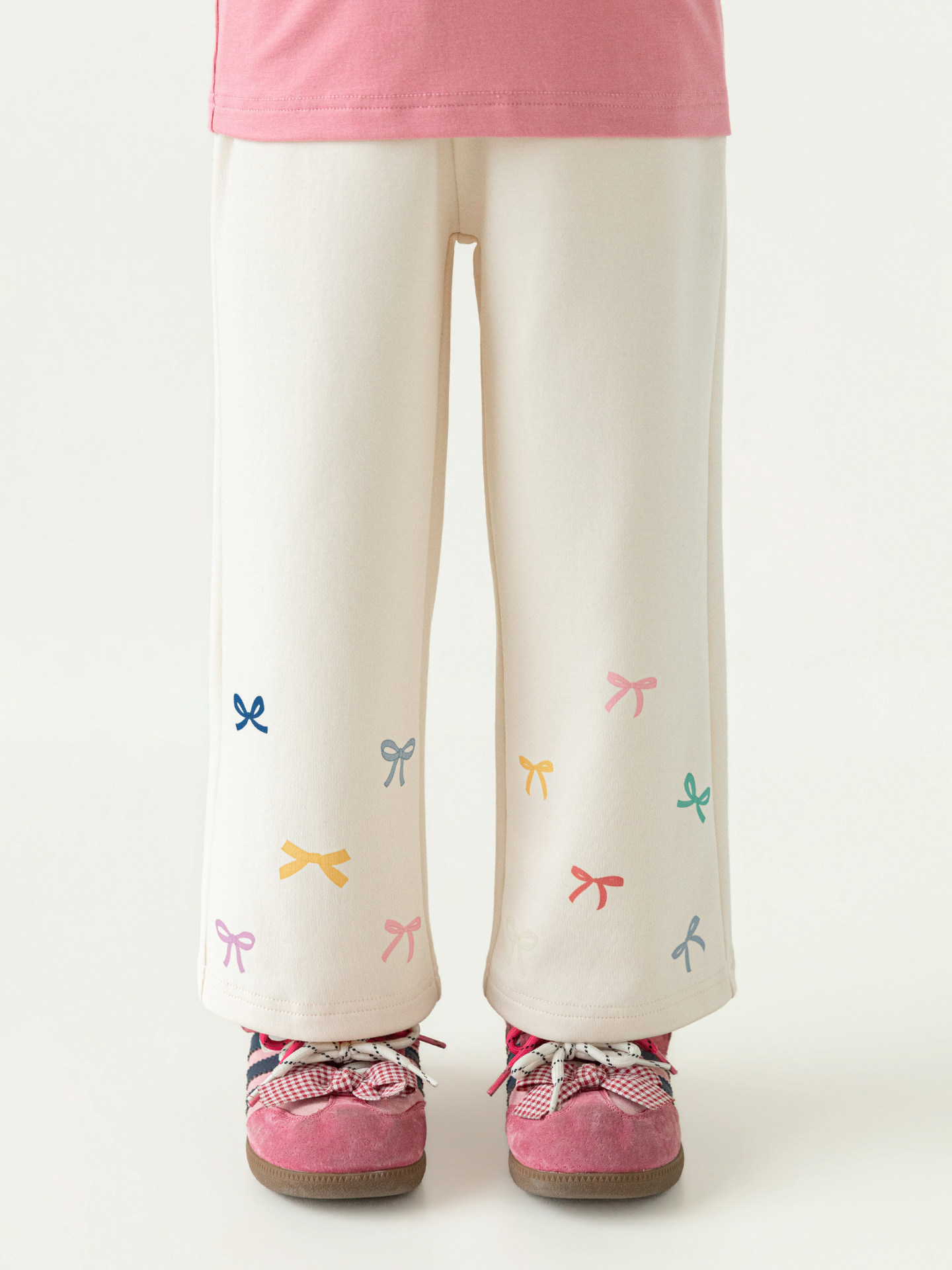 Soft, High-elasticity Wide-leg Pants With A Bow Print photo 3