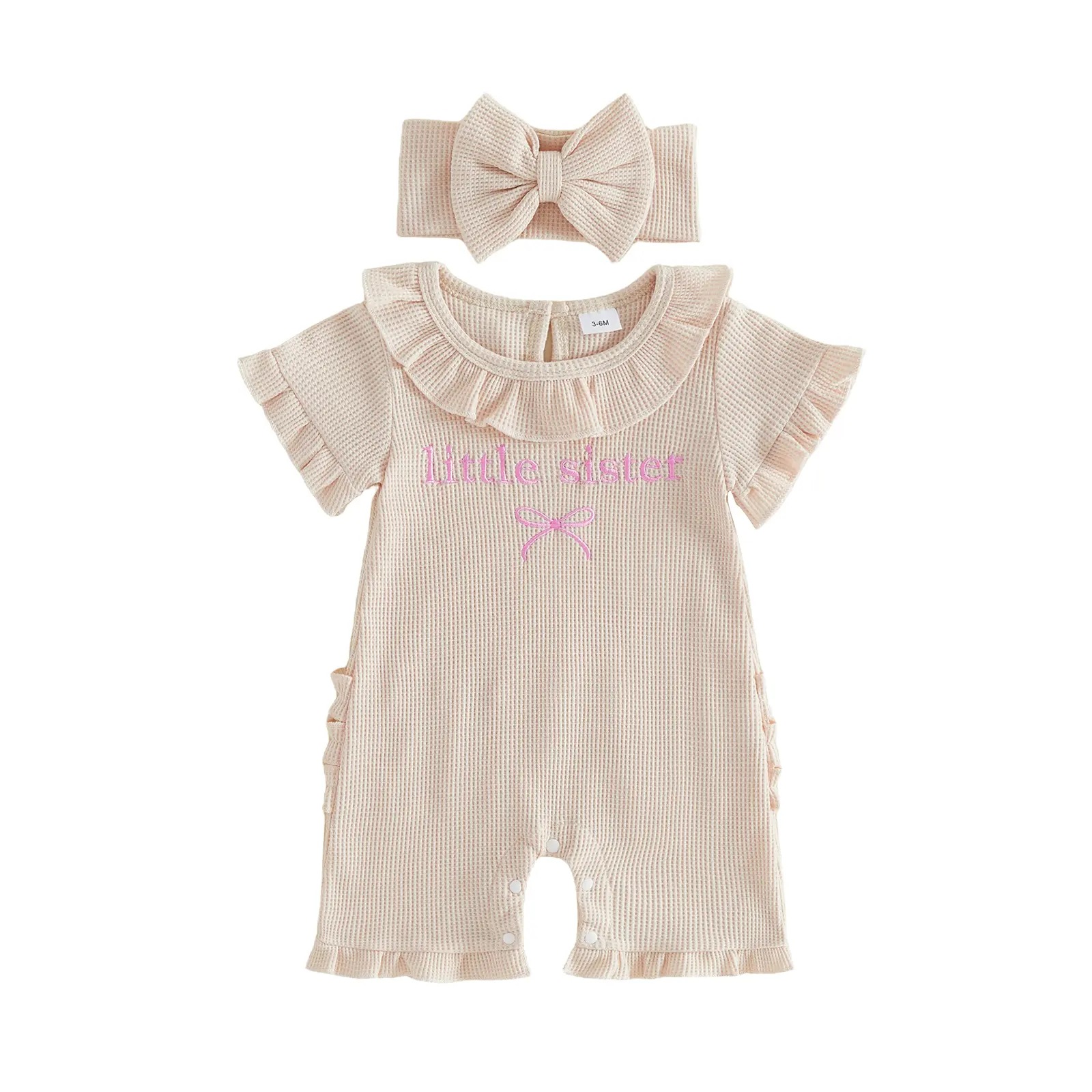 Lotus-patterned Short-sleeve Flared Jumpsuit photo 2