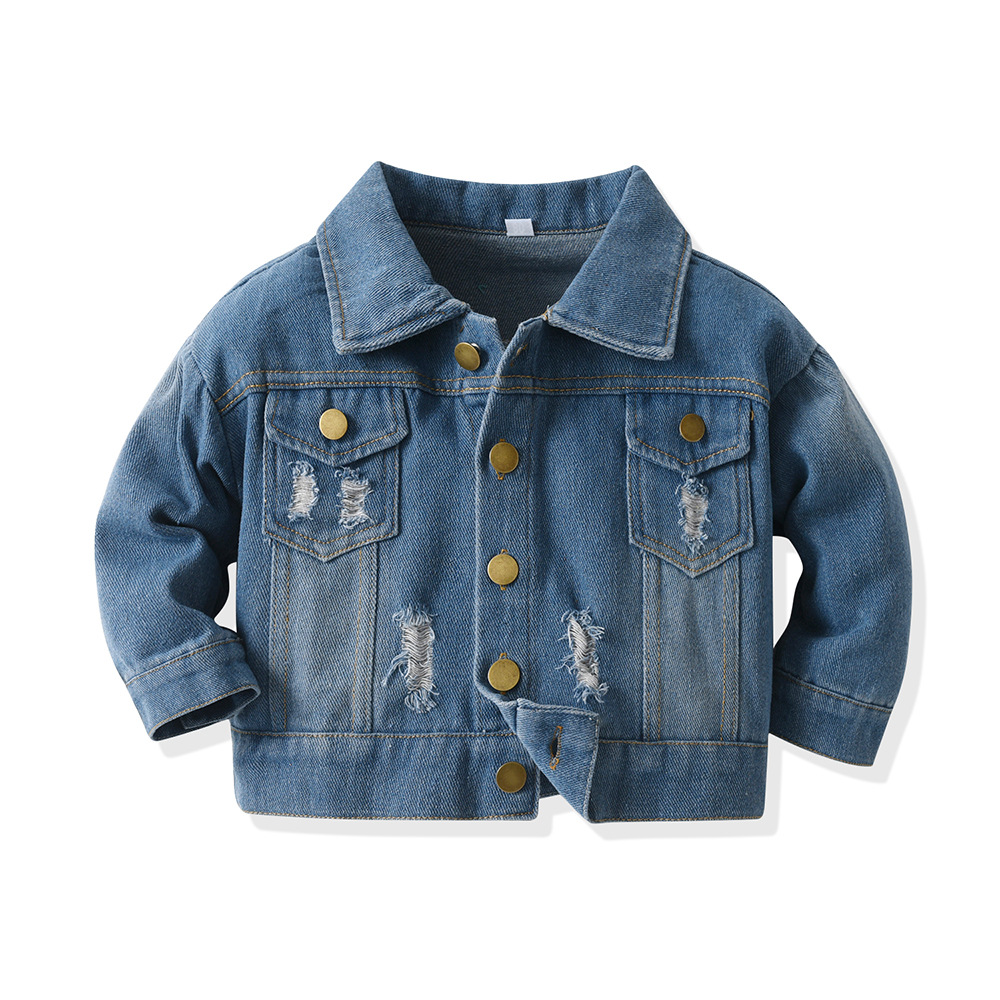 Spring Autumn New Style Casual Ripped Jacket For Boys And Girls photo 2