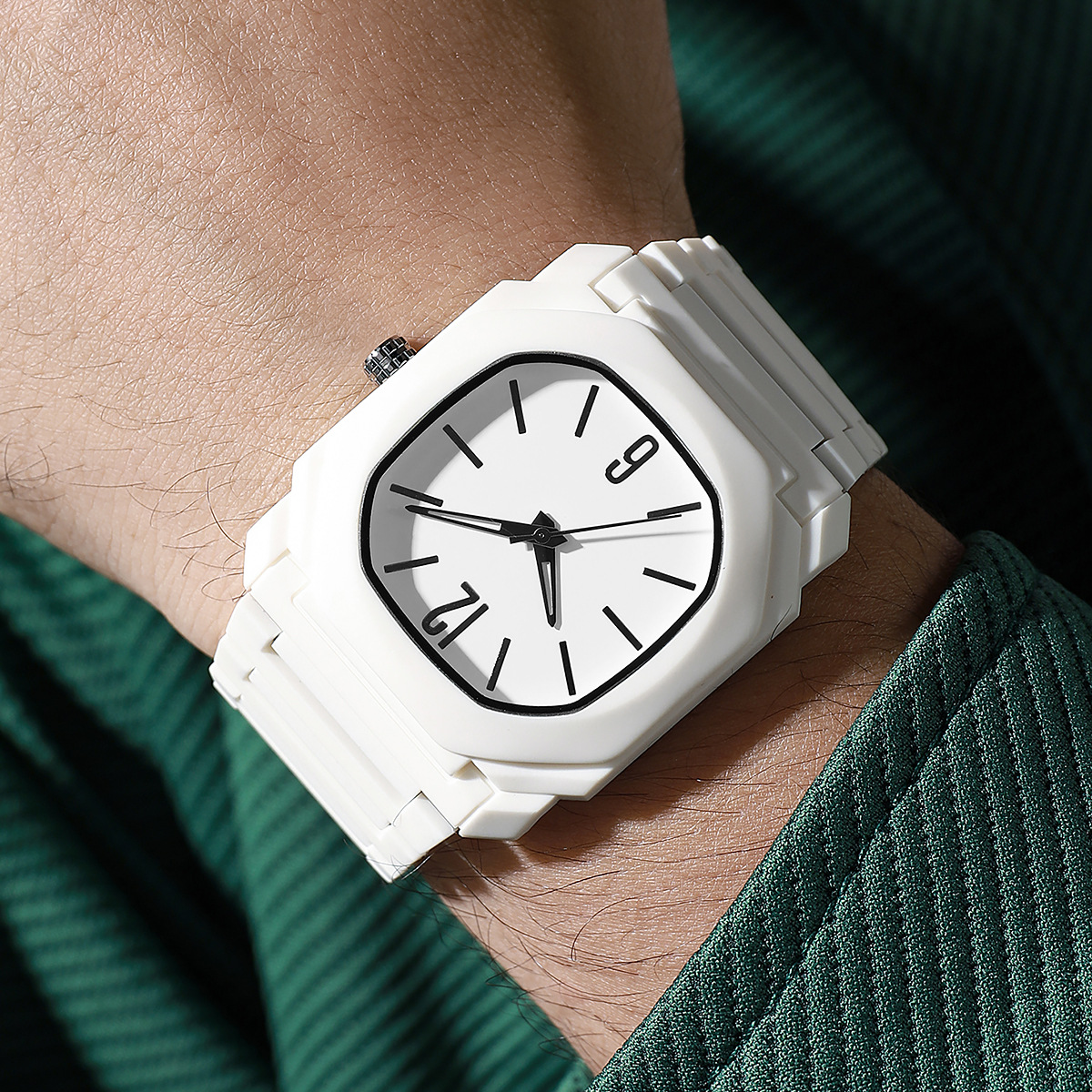 Lightweight Mixed-scale Octagonal Minimalist Quartz Wristwatch photo 2