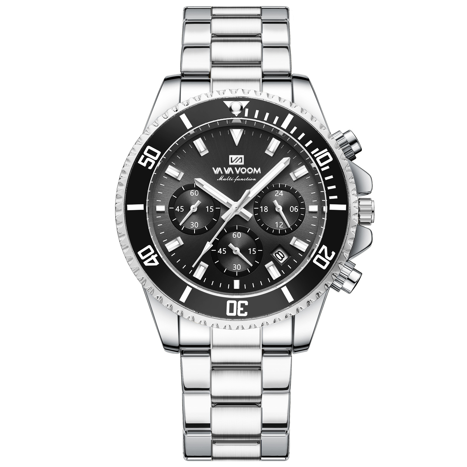 Multifunctional Three-eye Quartz Watch Waterproof And Luminous photo 4