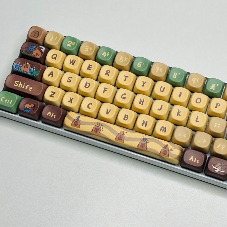 Capabala PBT Girl MOA Height Mechanical Keyboard Keycaps 130 Key Set photo 1