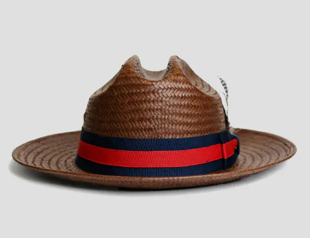 Solid-color Denim-style Straw Hat With Embellishments photo 5