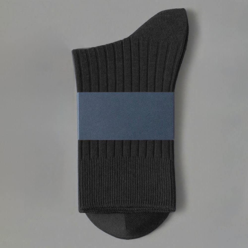 Mens Double-Needle Cotton Business Socks With Sweat-Absorbing And Deodorizing Properties photo 2