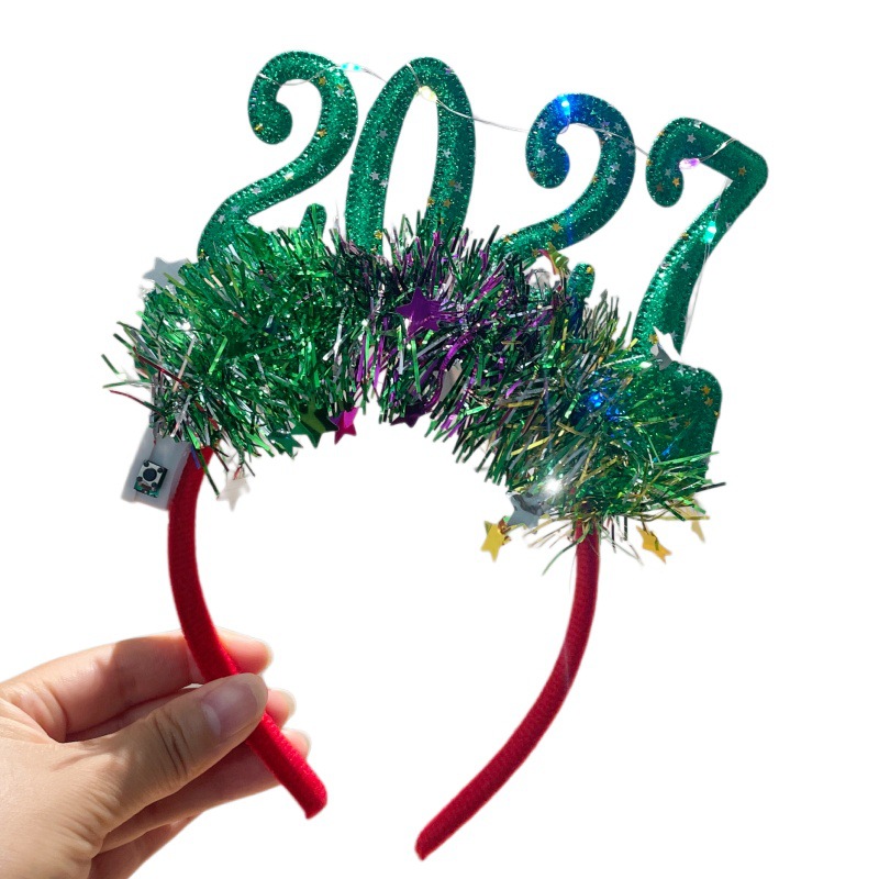 Christmas Glowing Headband With Colorful Strips For The New Years Eve Party photo 4