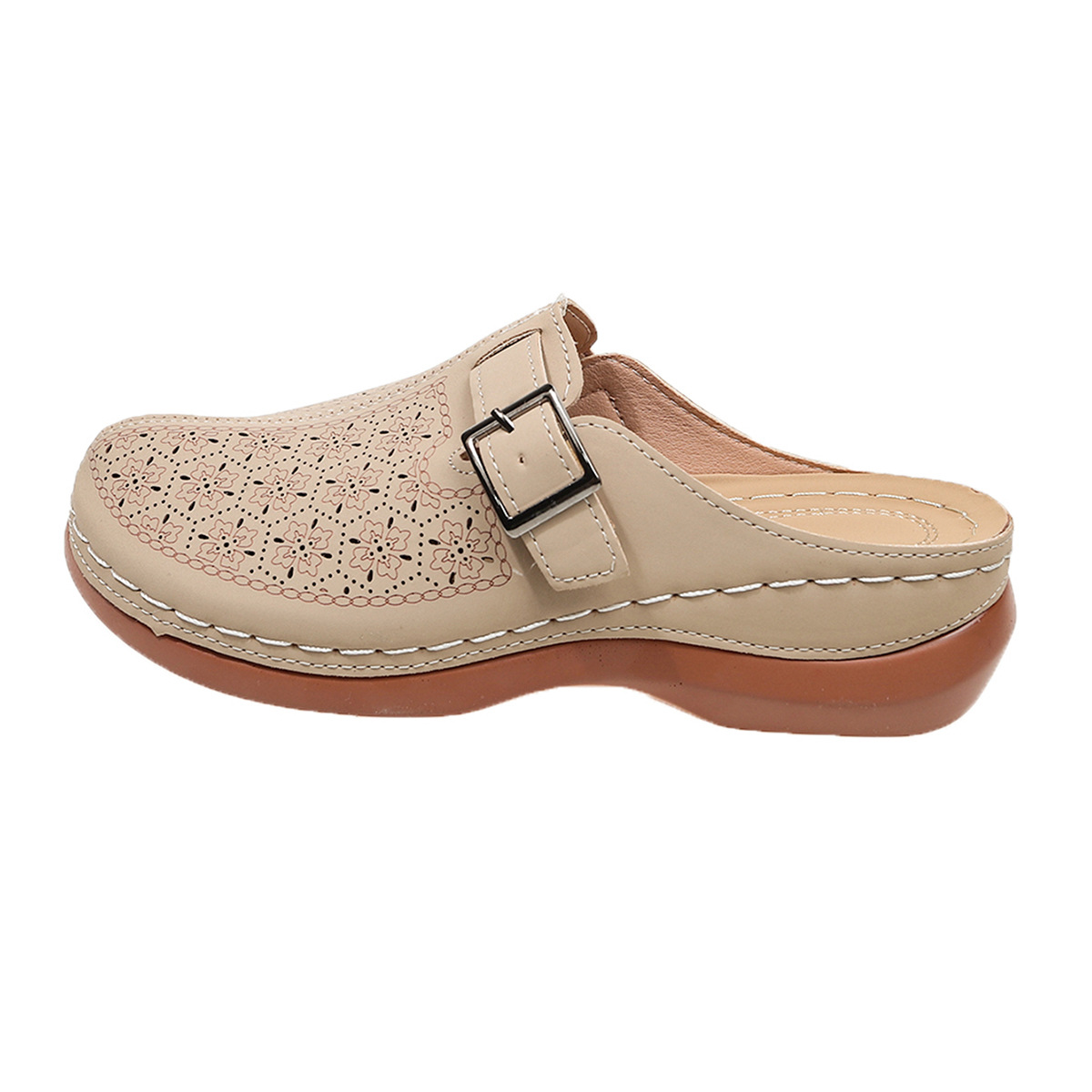 Women's Plus-Size Closed-Toe Flat Casual Slide Sandals For Export photo 5