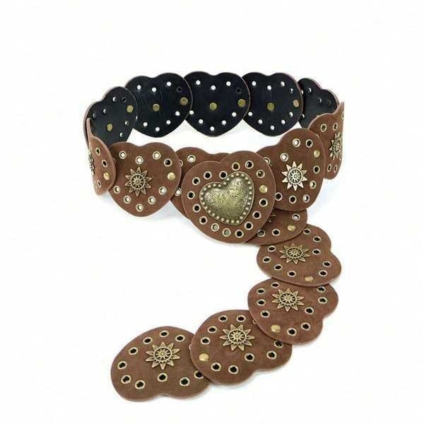 Shiny Heart-shaped Stud Tassel Belt photo 6