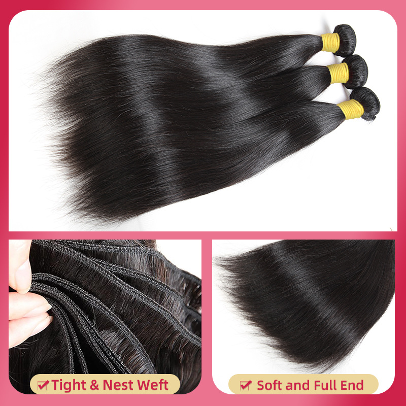 Human Hair Bundles European And American-style Wigs Smooth Hair photo 4