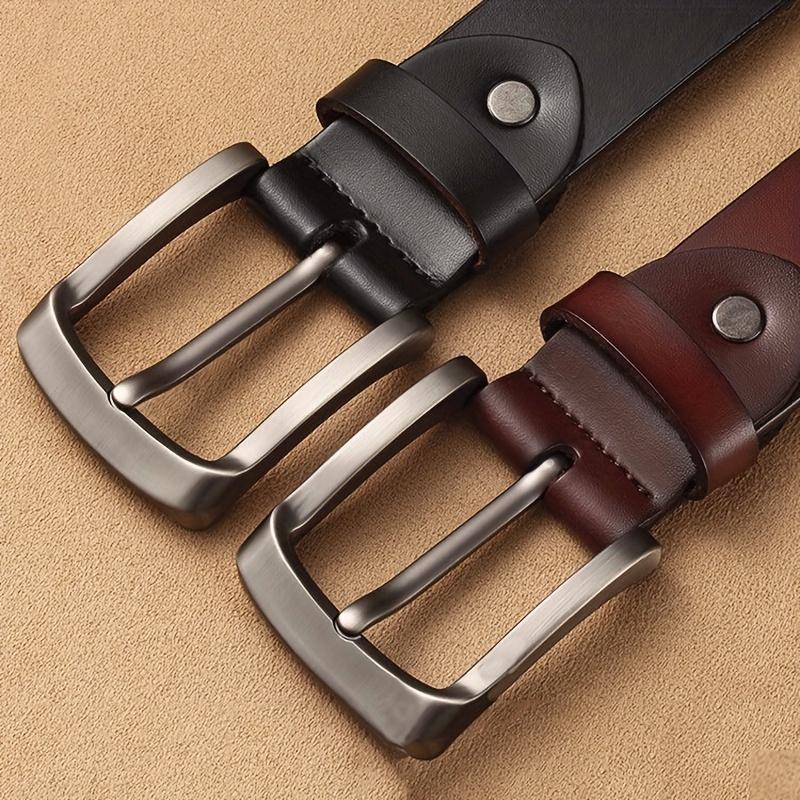 Mens Retro Pin-Clasp Day-Clasp Leather Belt photo 4