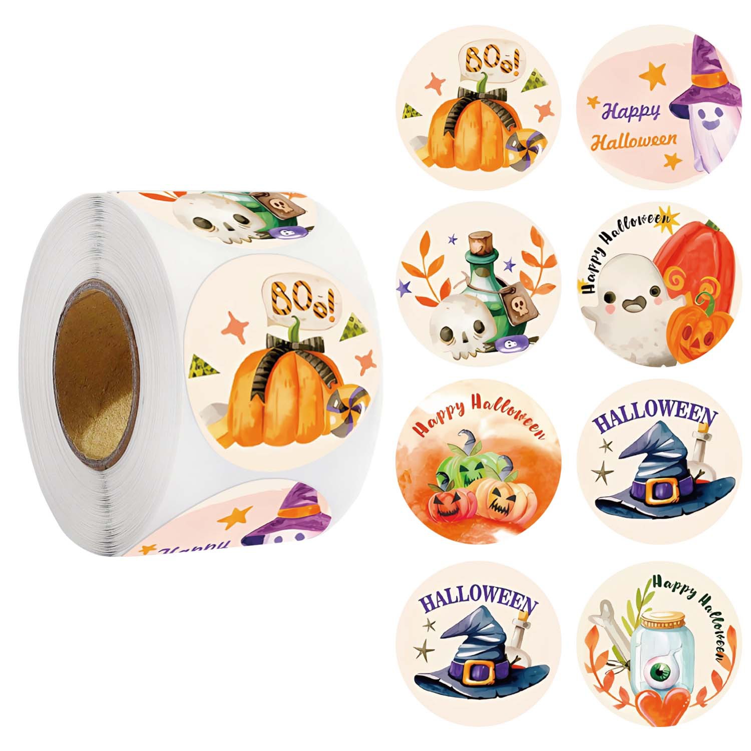 Happy Halloween Kids Toy Thank-You Decorative Sticker Labels photo 1