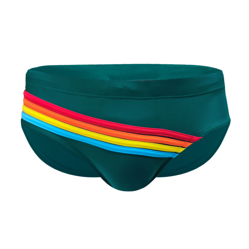 Triangular Three-dimensional Rainbow Swim Trunks Simple Stylish And Form-fitting photo 4