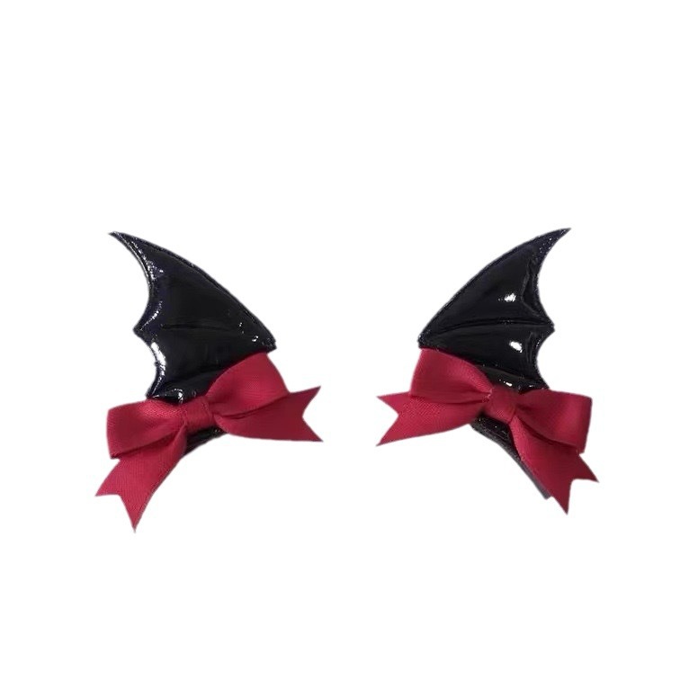 Devil Bat Bow Hair Clip Headdress photo 3