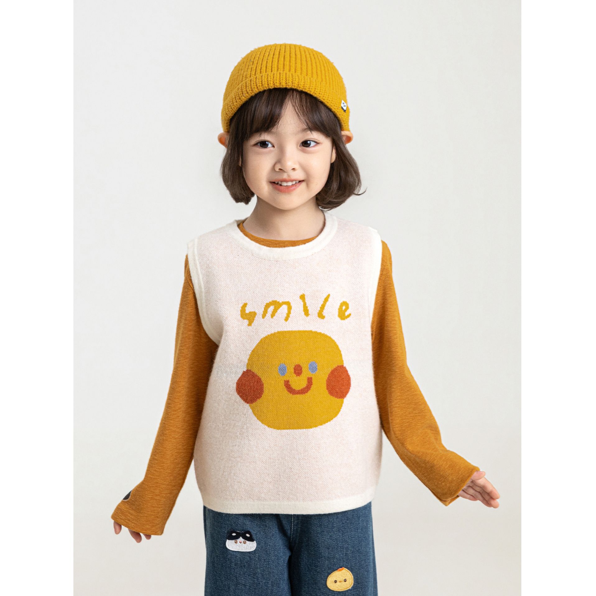 Children's Girls' Sleeveless Knitted Vest photo 4