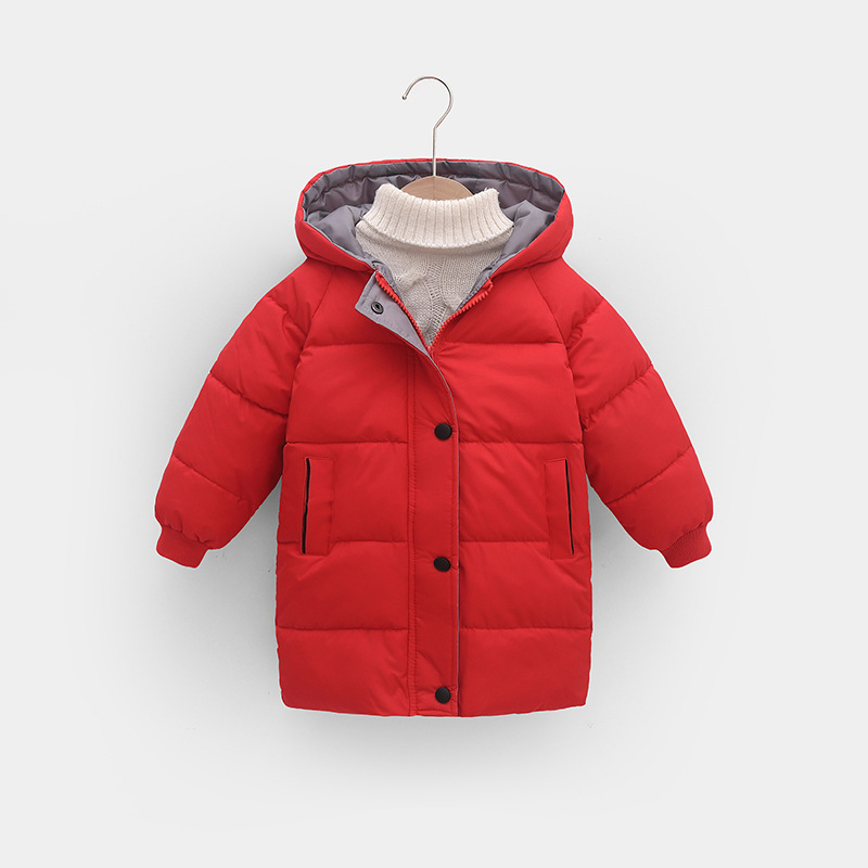 Thick Hooded Long Kids Coat Warm Pure Cotton photo 3