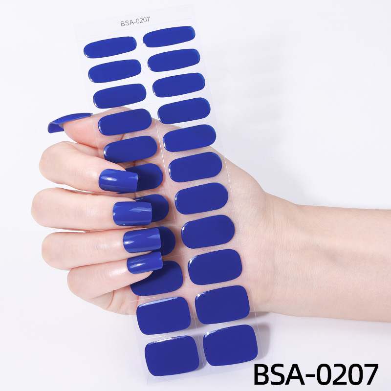 Solid-color Waterproof No-seal Nail Stickers photo 5