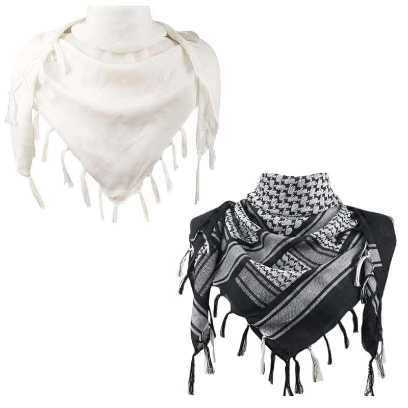 Jacquard Headscarf Scarf With Tassels Mens Scarf photo 3