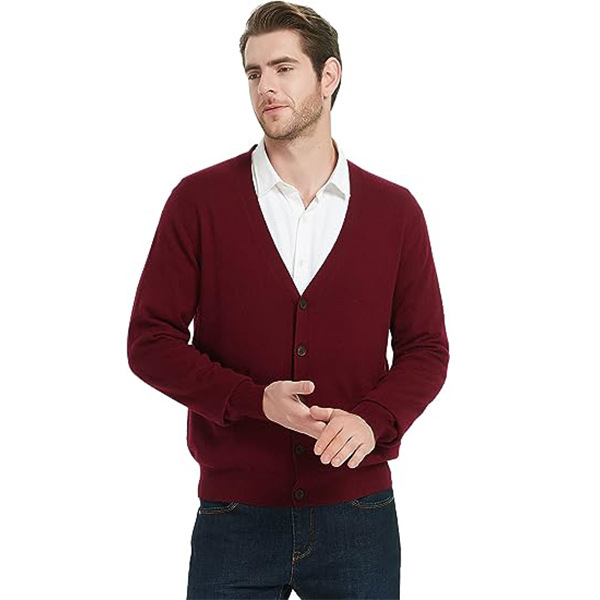 Mens Long-Sleeve Knitted Vest Jacket photo 2