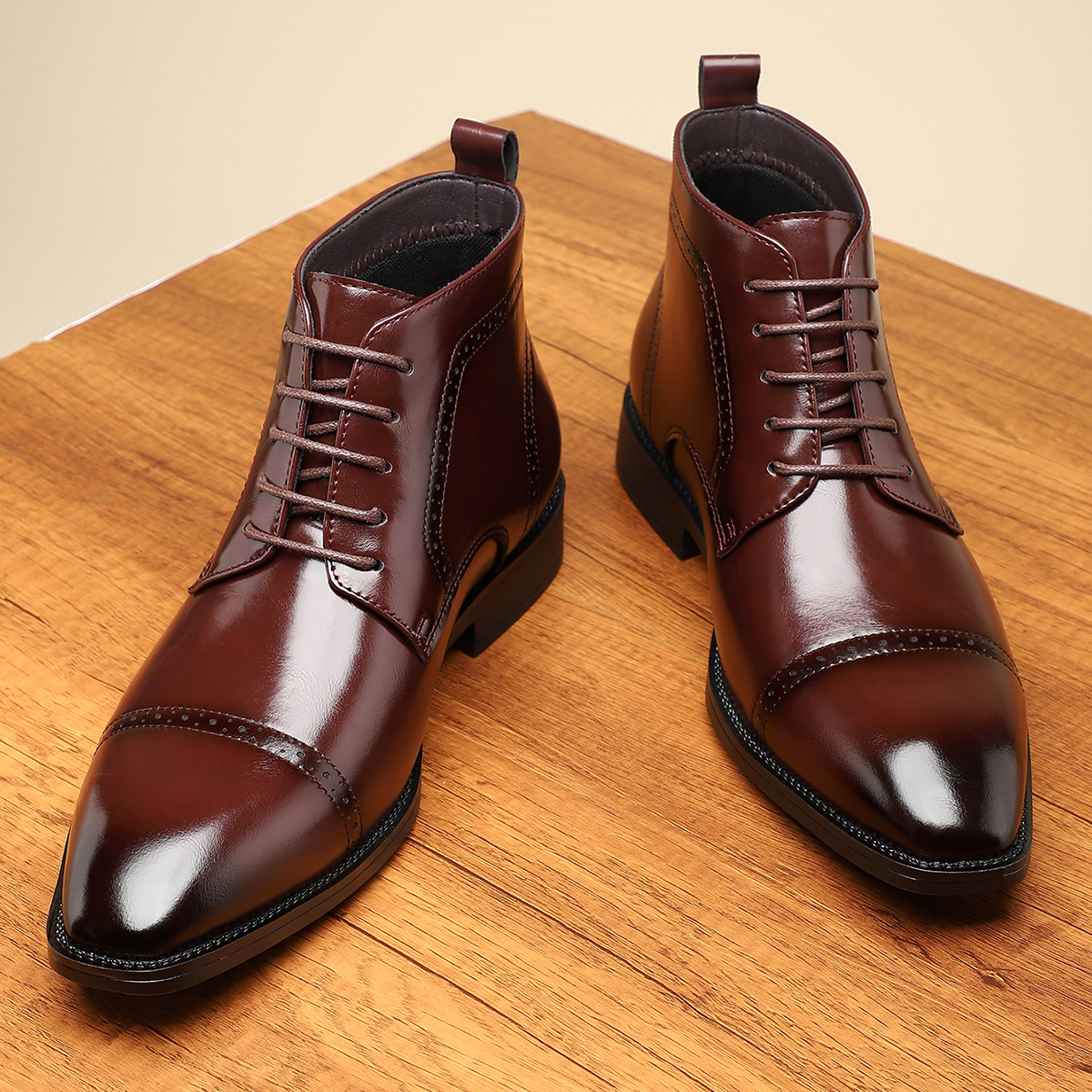 Men's Business Formal Leather Shoes Made From Full-grain Cowhide photo 2