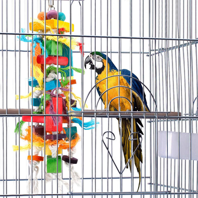 Wooden Color Nibbling Toy Medium And Large Parrot Bird photo 1