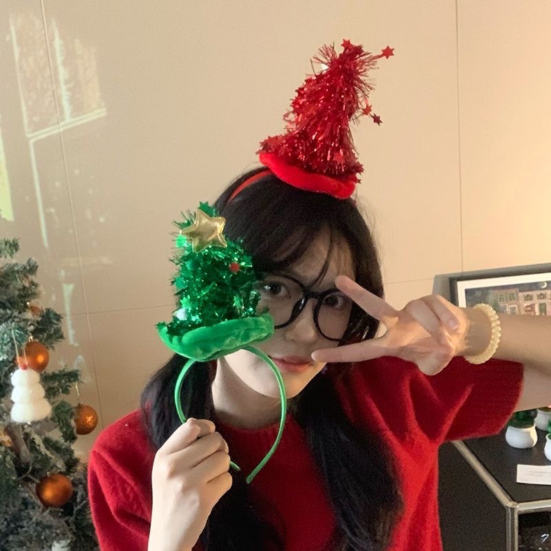 Christmas Tree Headband Cute Holiday Headdress For Girls photo 5
