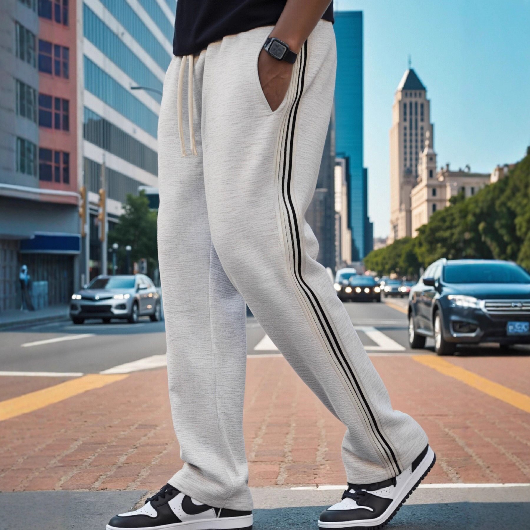 Men's Casual Fashion All-matching Loose Straight photo 3