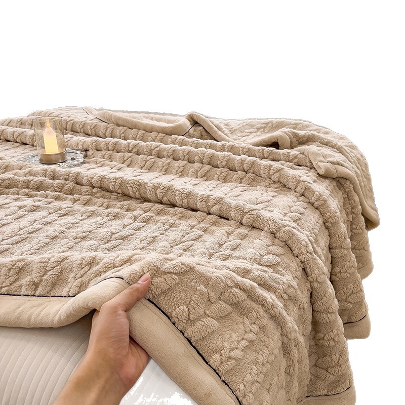 A-grade Wheat-pattern Jacquard Thickened Household Blanket photo 2