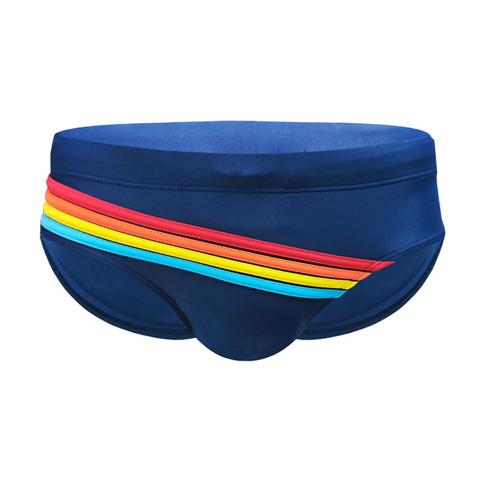 Triangular Three-dimensional Rainbow Swim Trunks Simple Stylish And Form-fitting photo 5